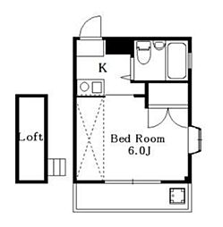 メゾンパステル 1Kの間取図画像