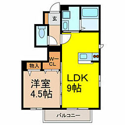 タートルベイ 1LDKの間取図画像