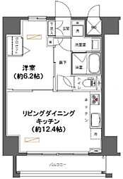 Risingplace浅草NORTH 1LDKの間取図画像