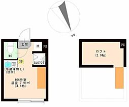 ＪＵＮＥ 1階ワンルームの間取り