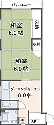 ハルプライム練馬 2LDKの間取図画像