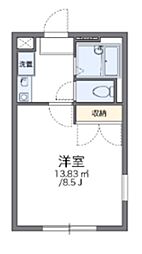 レオパレス麻生川 1Kの間取図画像