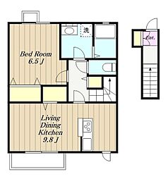 メルヴェーユ・ウィット町田 1LDKの間取図画像