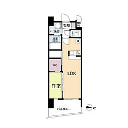セレニテ神戸ミラクシュッド 1LDKの間取図画像