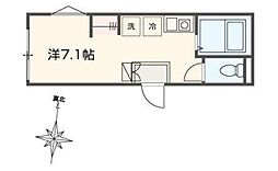 MELLAS日進III ワンルームの間取図画像