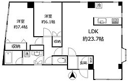 ドエル妙蓮寺 2LDKの間取図画像