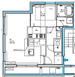 クールラージュコート 3階1LDKの間取り