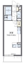 レオパレスミランダローズ ワンルームの間取図画像
