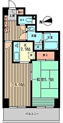 リーデンスタワー 5階1LDKの間取り