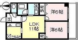 ラークヒルズ 2LDKの間取図画像