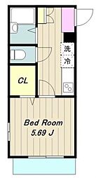 エンシェントアビス 1Kの間取図画像