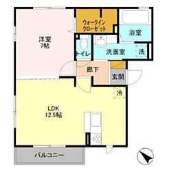 東京メトロ東西線 妙典駅 徒歩6分の賃貸アパート 3階1LDKの間取り