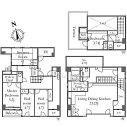 アーク阿佐ヶ谷 7階5SLDKの間取り