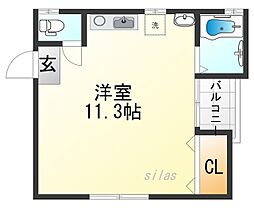 Clair二見 ワンルームの間取図画像