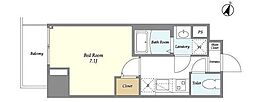 LIBRGRANT大宮 1Kの間取図画像