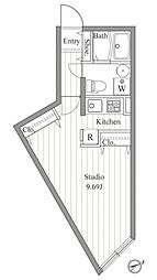 ZESTY春日町 ワンルームの間取図画像