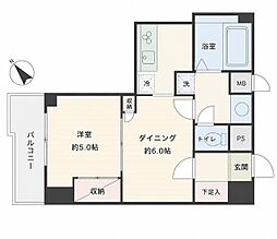 ベルメゾンヒカリ 1DKの間取図画像
