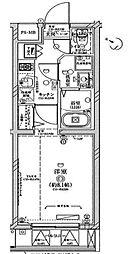 ディアレイシャス池尻大橋 1Kの間取図画像