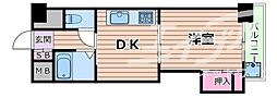 第2東三国グランドハイツ北 1DKの間取図画像
