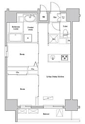 SPコート両国 9階2LDKの間取り