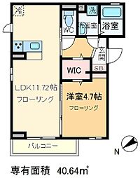 グラン コンフォート 2階1LDKの間取り