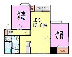 間取図画像 2LDK