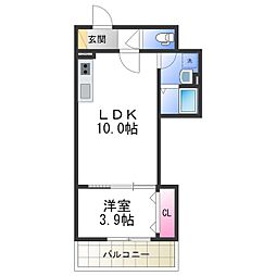Fstyle浜寺石津町西1号館 3階1LDKの間取り