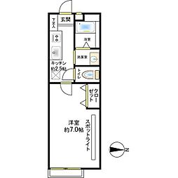 アクシス幕張 1Kの間取図画像