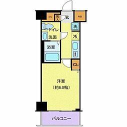 ジェノヴィアお花茶屋IIスカイガーデン 1階1Kの間取り