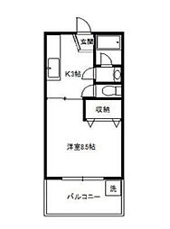 ソフィア吉祥寺 1Kの間取図画像