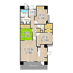 インペリアル鳳 3LDKの間取図画像