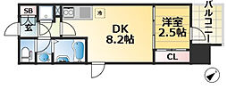 セレニテ神戸駅前アリエ 1DKの間取図画像