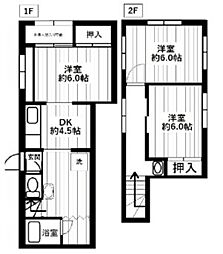東京メトロ有楽町線 豊洲駅 徒歩12分の賃貸一戸建て 1階3DKの間取り