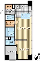ウィルテラス勝どき 1LDKの間取図画像