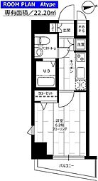 ステージファーストタカナワ2 1Kの間取図画像