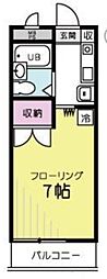 YHテラス ワンルームの間取図画像