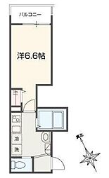 川口市赤井1丁目アパート 1Kの間取図画像