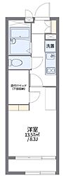 レオパレスフォーブル21A 1Kの間取図画像