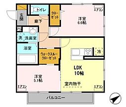 ディアマンテ 2LDKの間取図画像