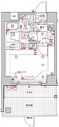 クレイシア森下ステーションサイト 1Kの間取図画像