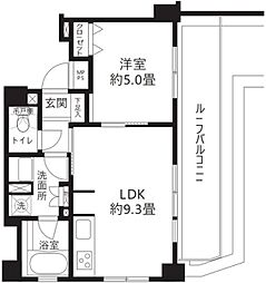 クリオ渋谷ラモード 1LDKの間取図画像
