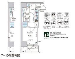パークアクシス押上サウス 1Kの間取図画像