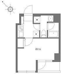 ハーモニーレジデンス田町 1Kの間取図画像