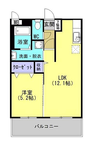 アルカディア 106｜熊本県菊池市西寺(賃貸マンション1LDK・1階・41.04㎡)の写真 その2