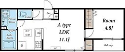 リブリ・エルカーサ 1LDKの間取図画像