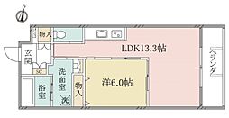 ヘーベルVillage南大泉 1LDKの間取図画像