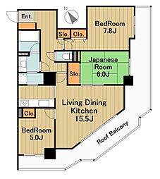 グラントーレ橋本 16階3LDKの間取り