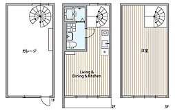 G-HANGAR II 1階1LDKの間取り