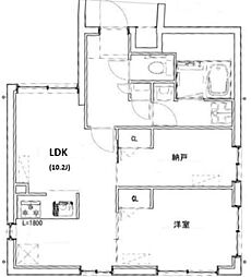 プラティーク品川中延 5階1SLDKの間取り