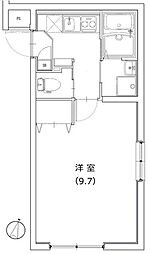 ＶＩＬＬＡ関町北 2階1Kの間取り